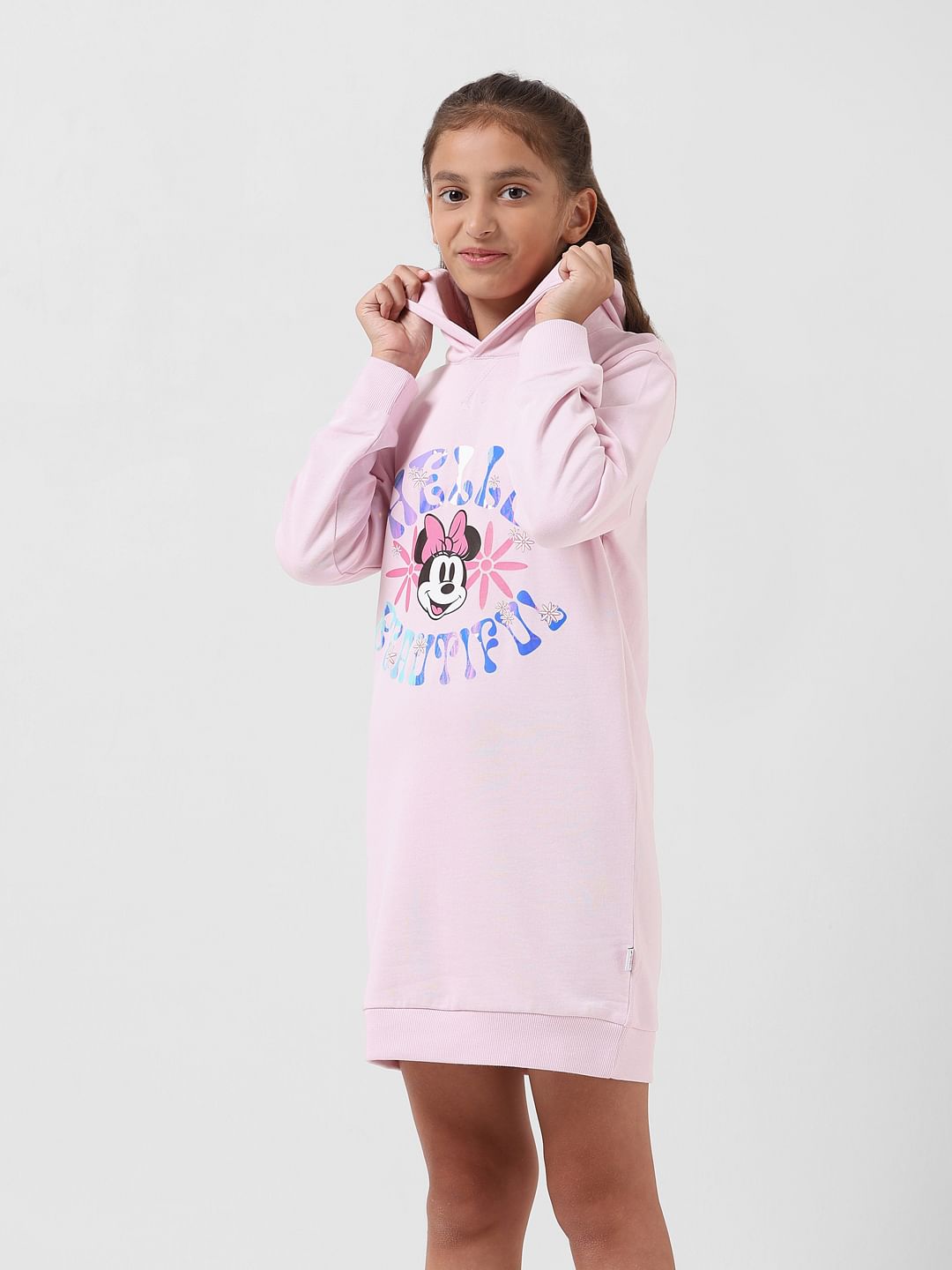 Girl X Disney Pink Hooded Sweatshirt Dress