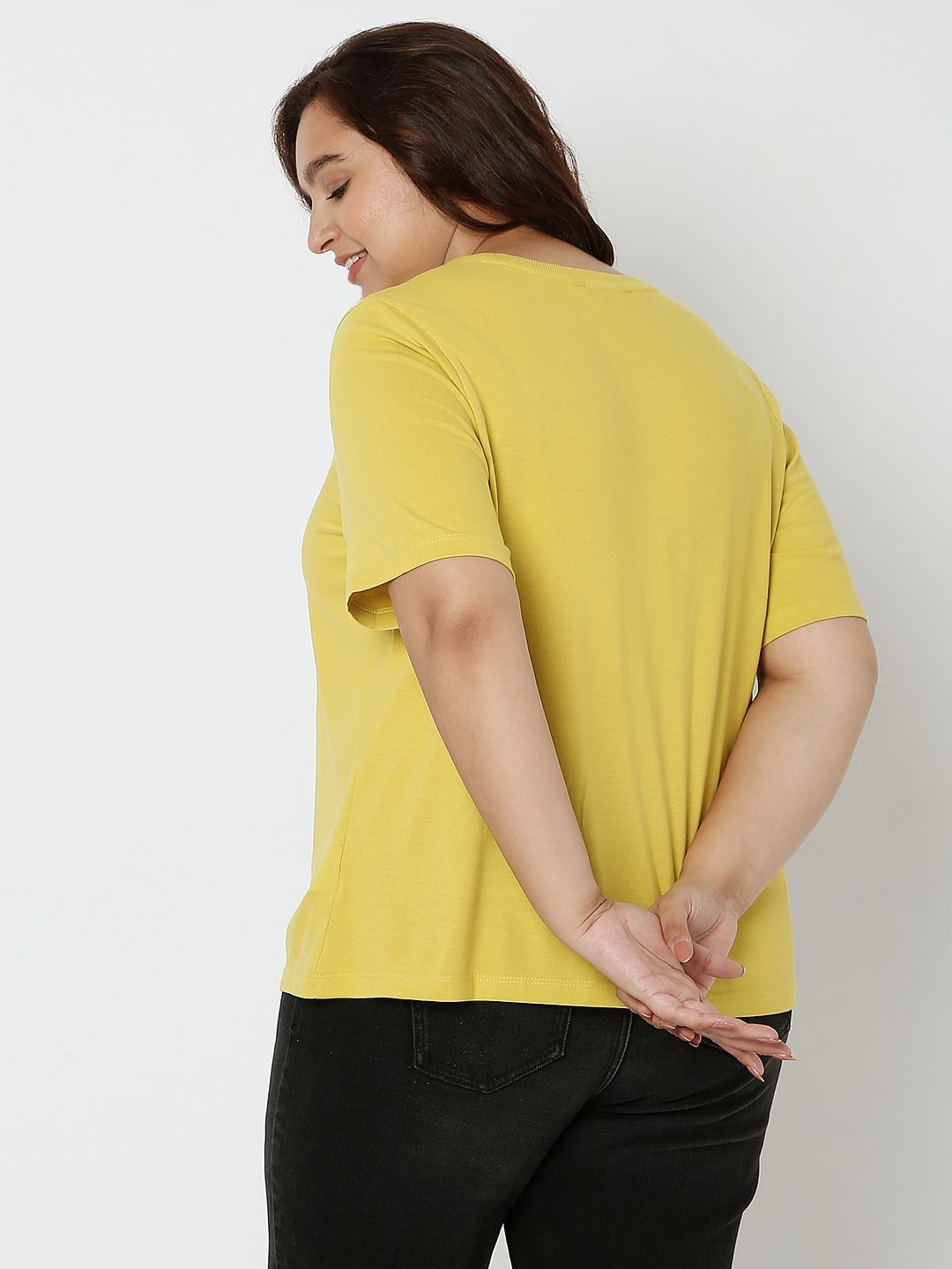 Curve Yellow T-Shirt
