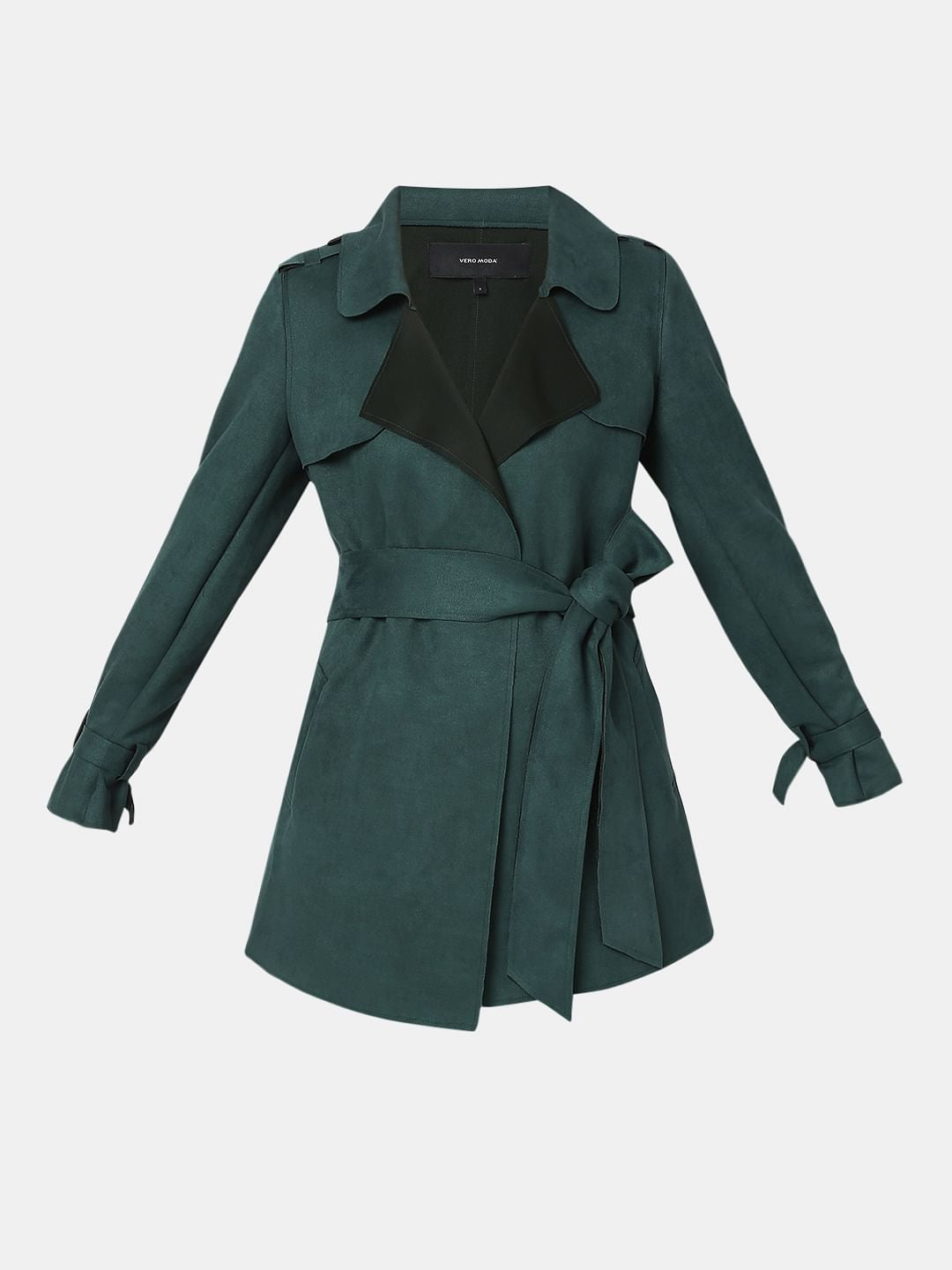 Dark Green Suede Coat