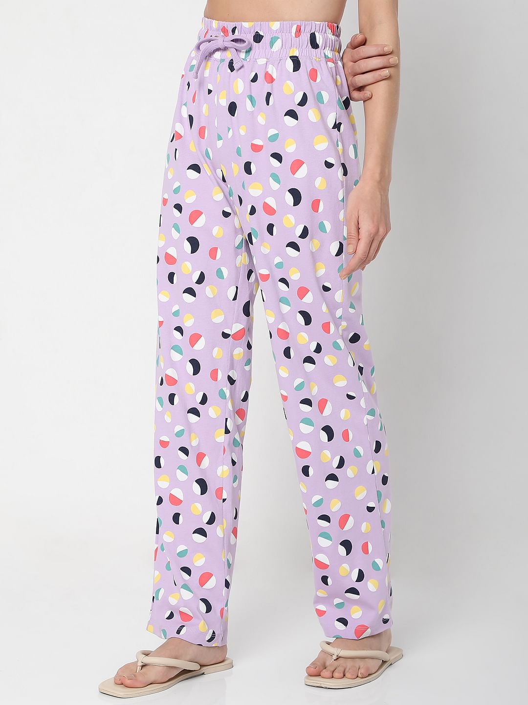 Purple T-Shirt & Pyjama Night Suit Set