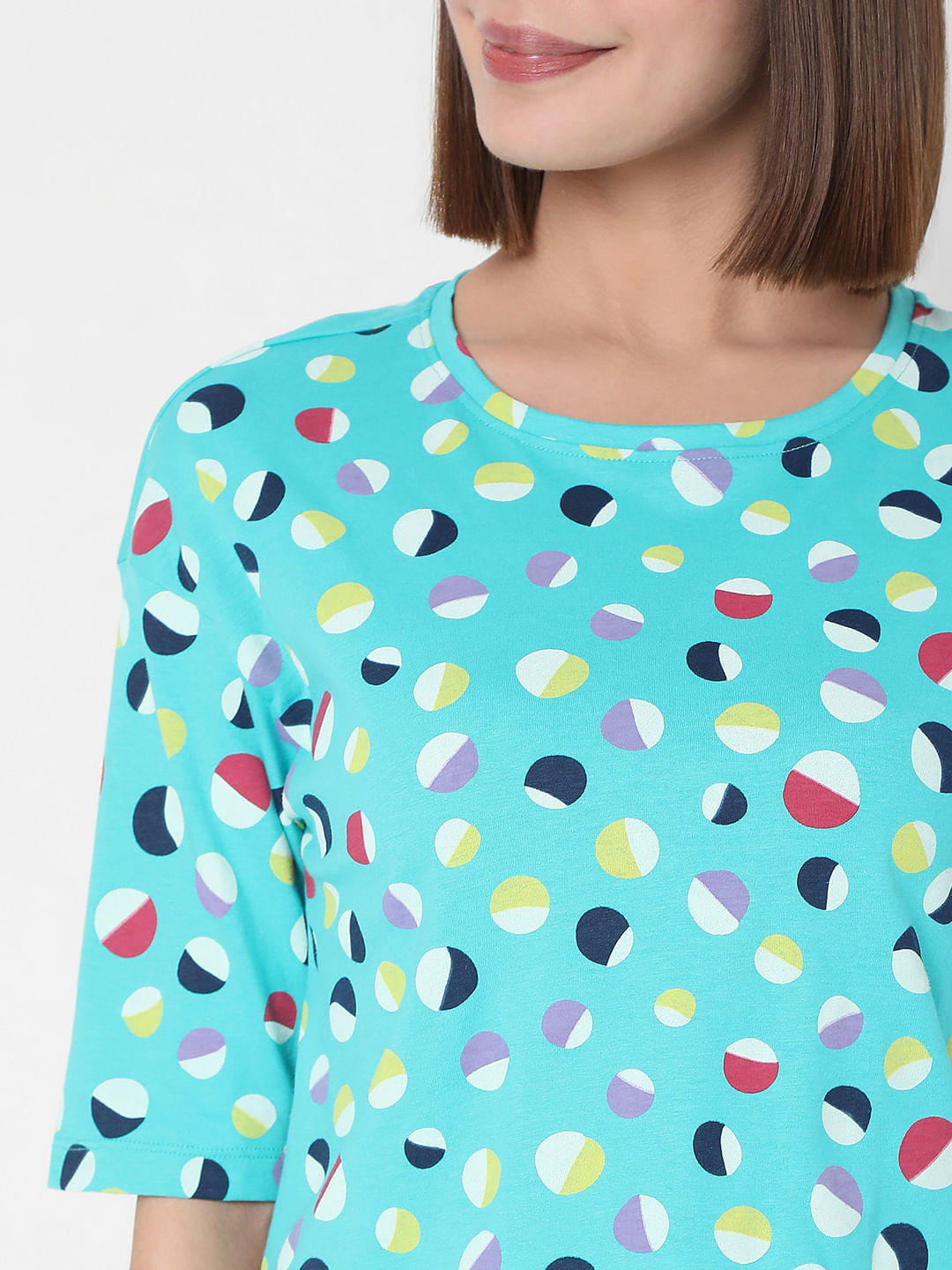 Blue T-Shirt & Shorts Night Suit Set