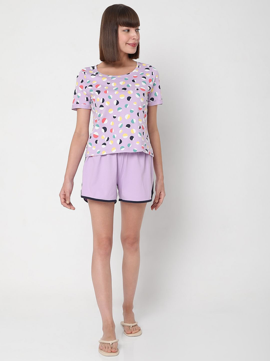 Purple T-Shirt & Shorts Set