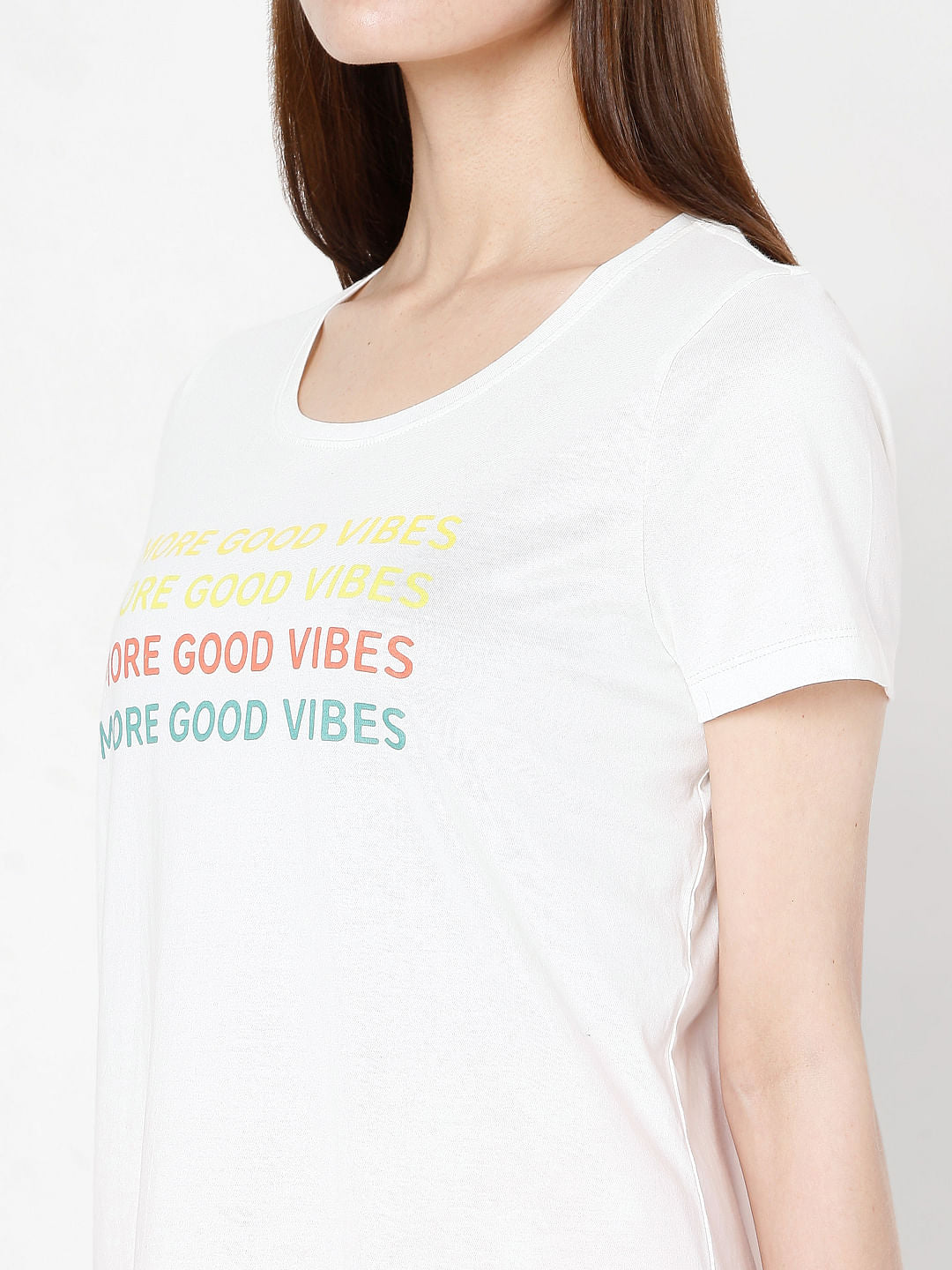 White & Coral T-Shirt & Pyjama Set