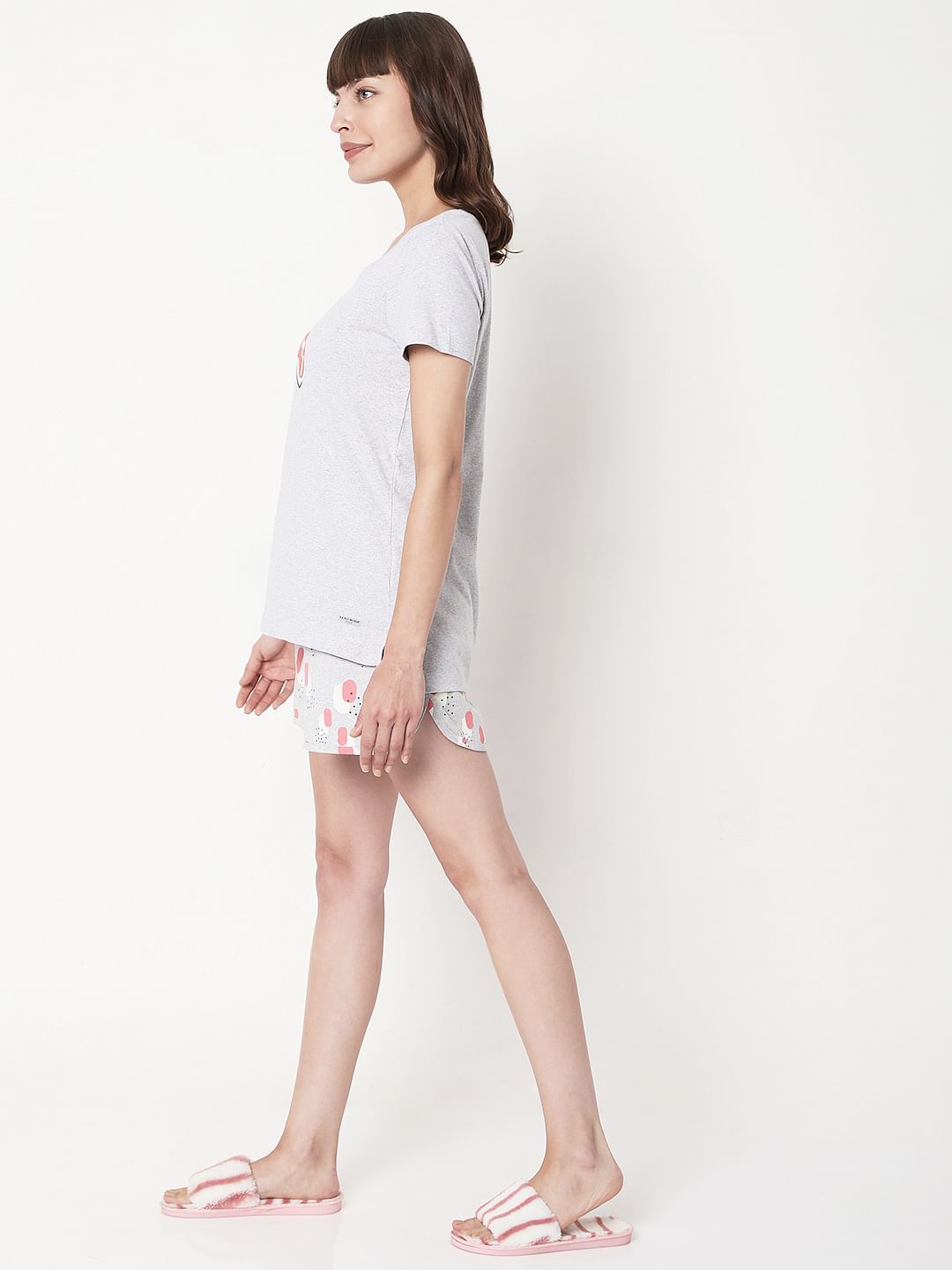 Grey T-Shirt & Shorts Set