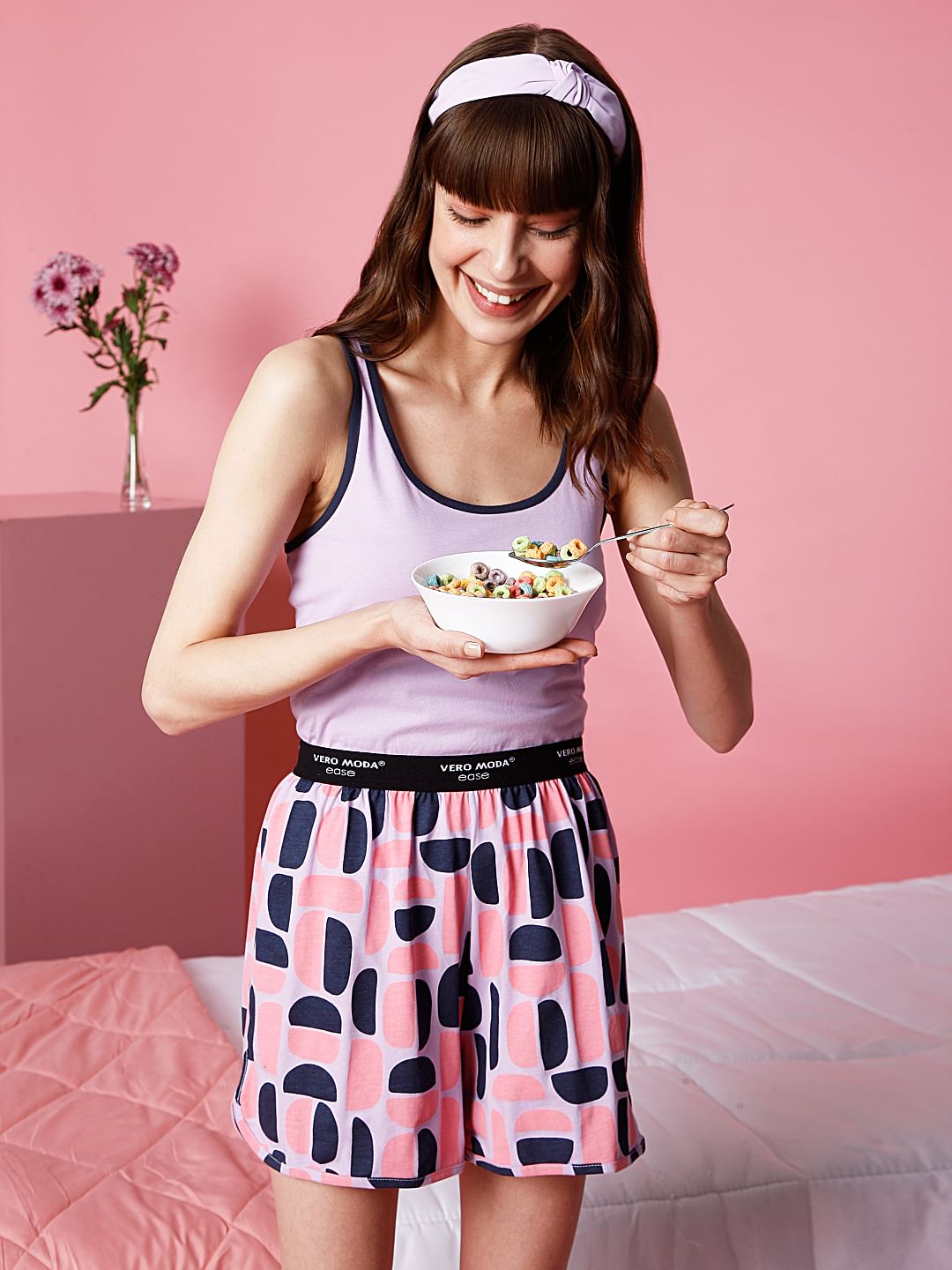 Purple Tank Top & Shorts Set