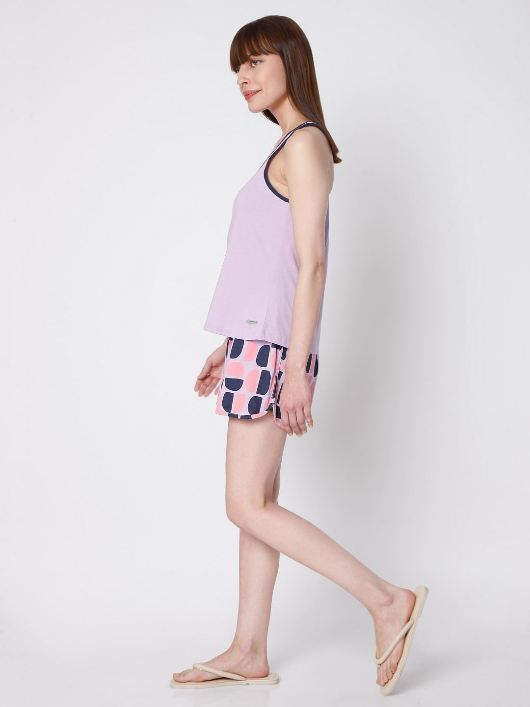Purple Tank Top & Shorts Set