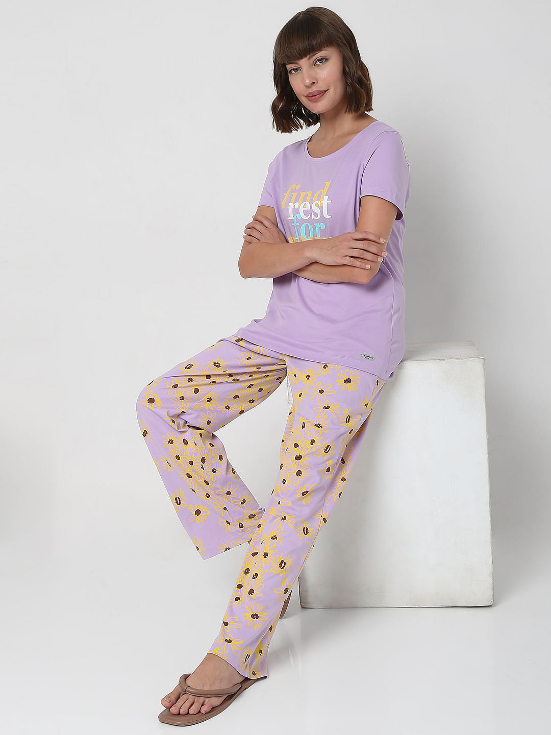 Lilac T-Shirt & Pyjama Set