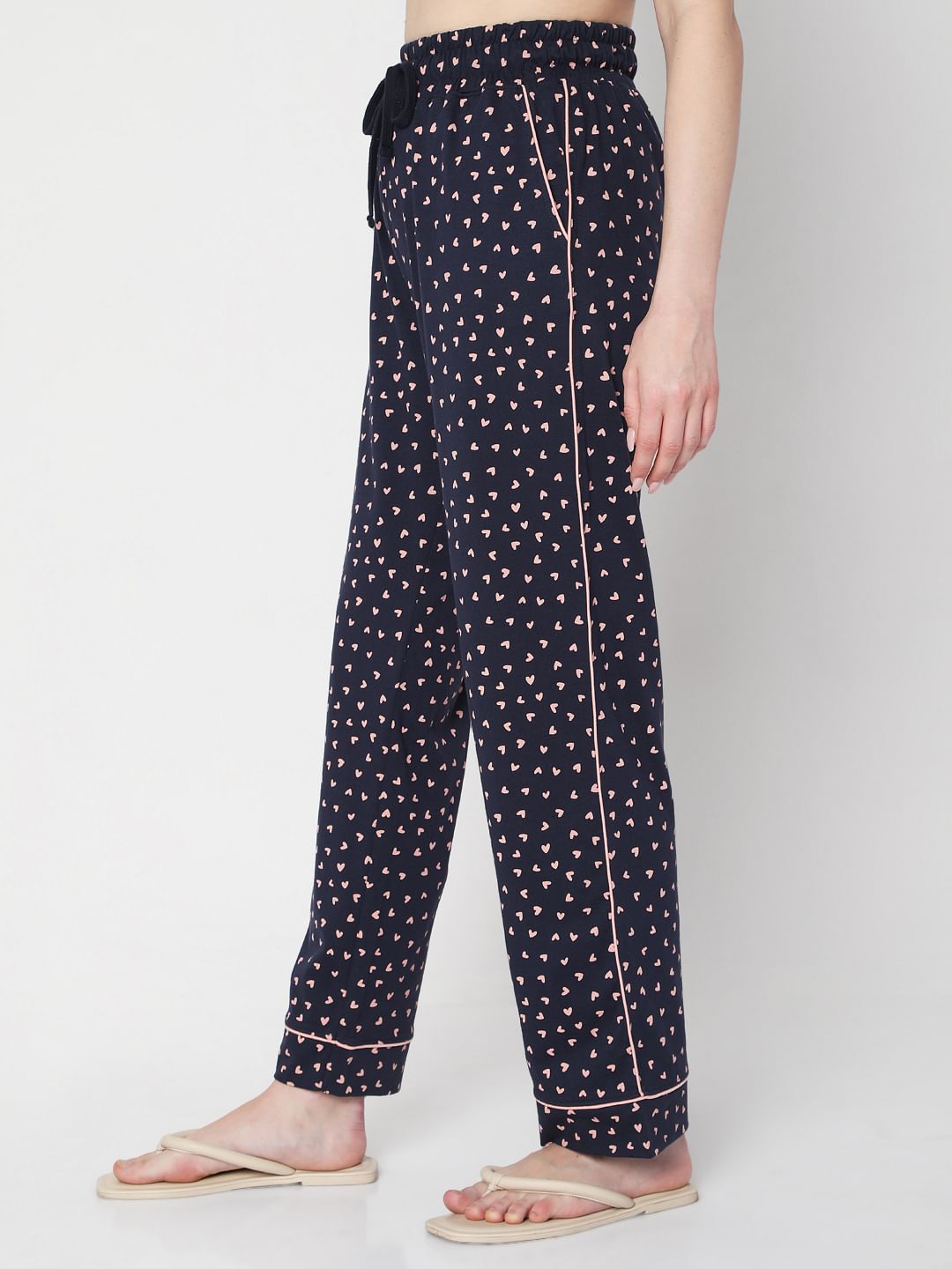 Blue Printed Shirt & Pyjama Set