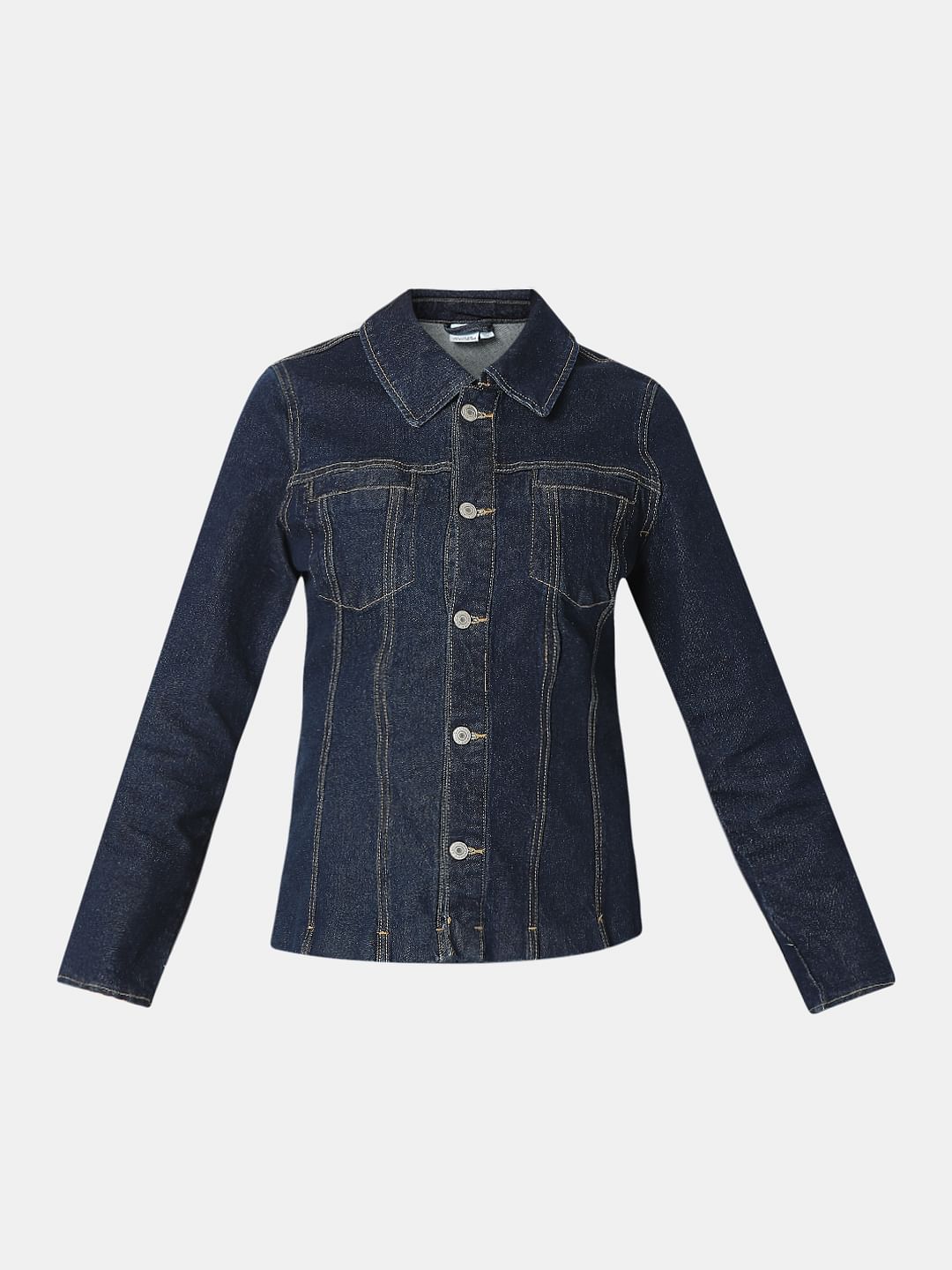 Dark Blue Panel Denim Shirt