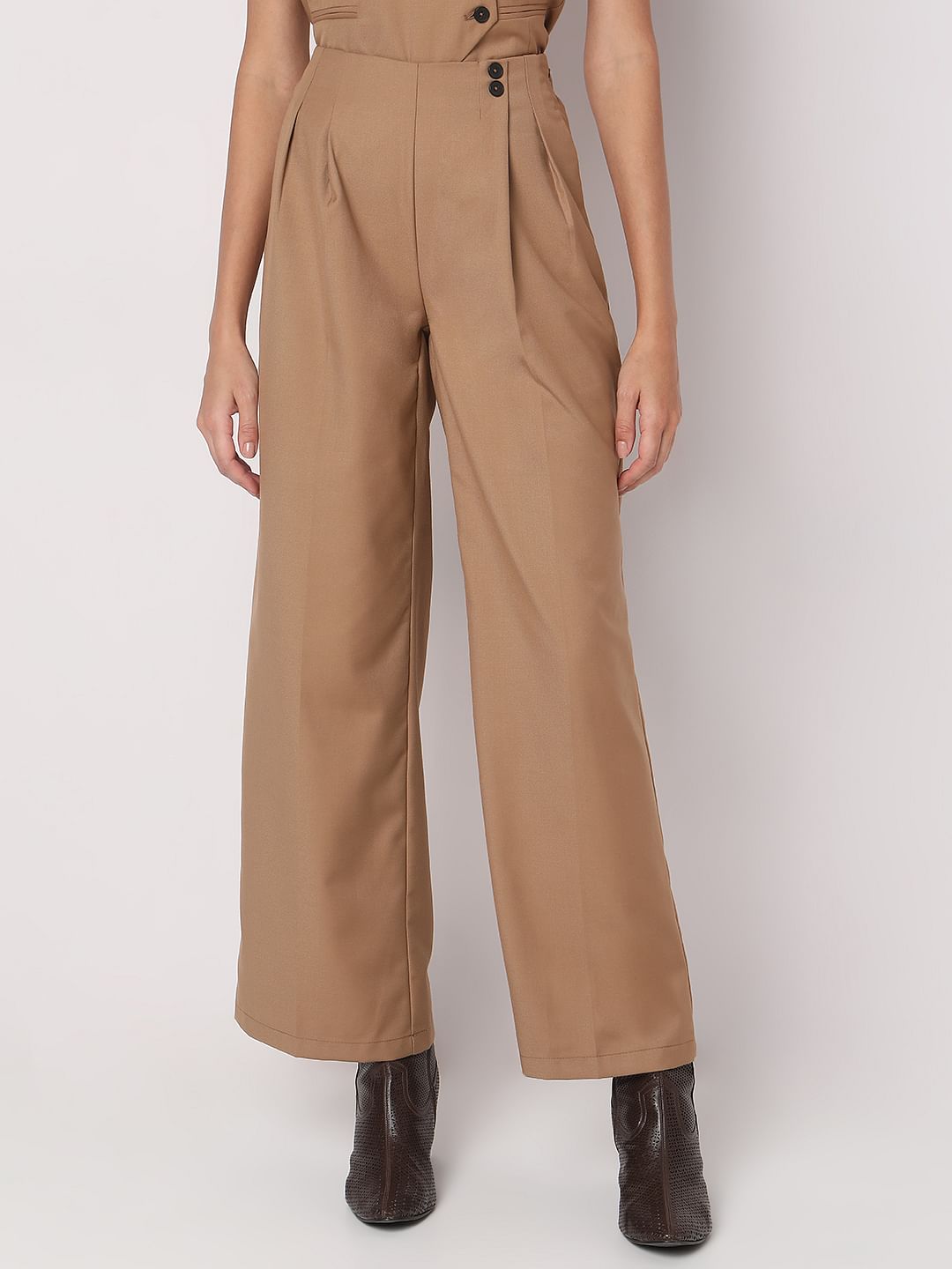 Beige Wide Leg Pant