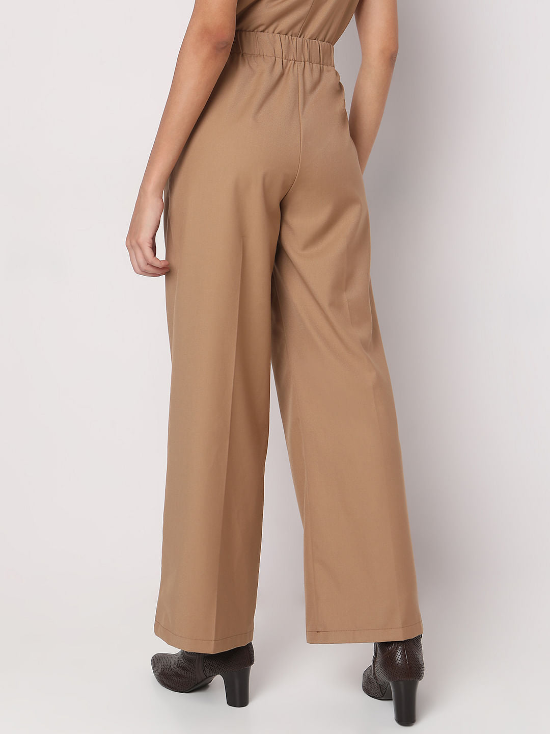 Beige Wide Leg Pant