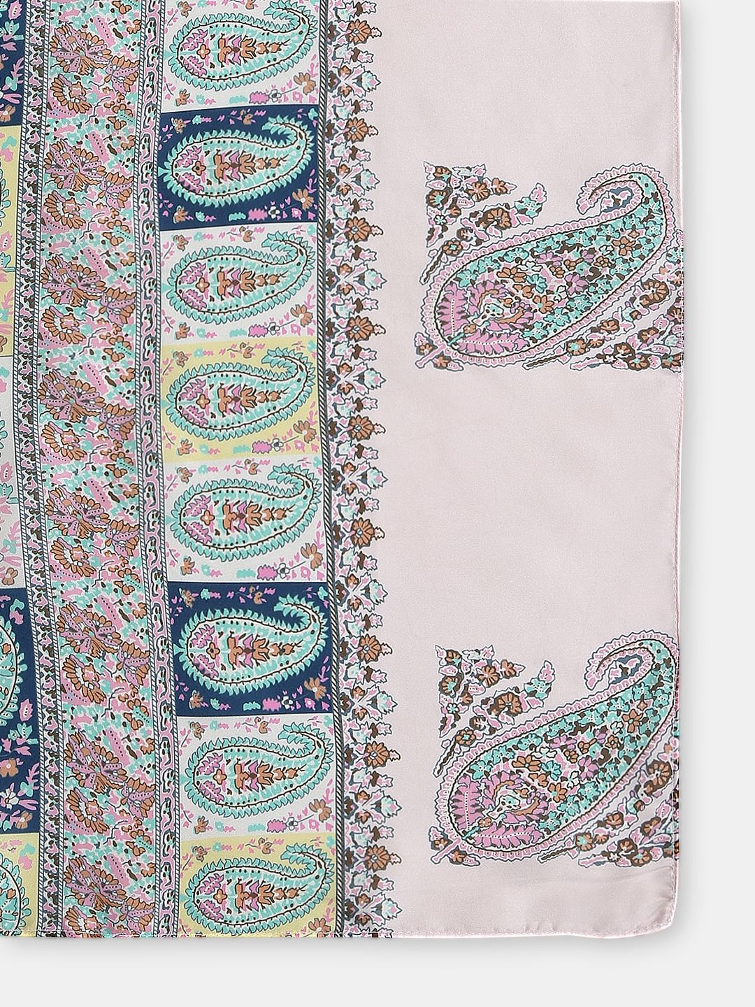 Light Pink Paisley Print Scarf