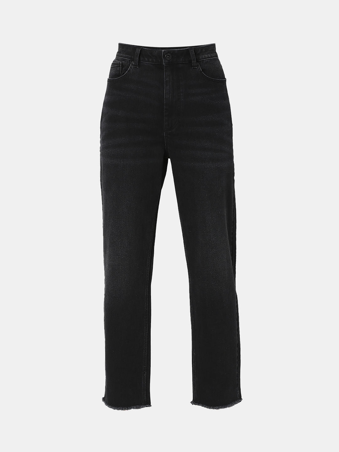 Black High Rise Mom Fit Jeans