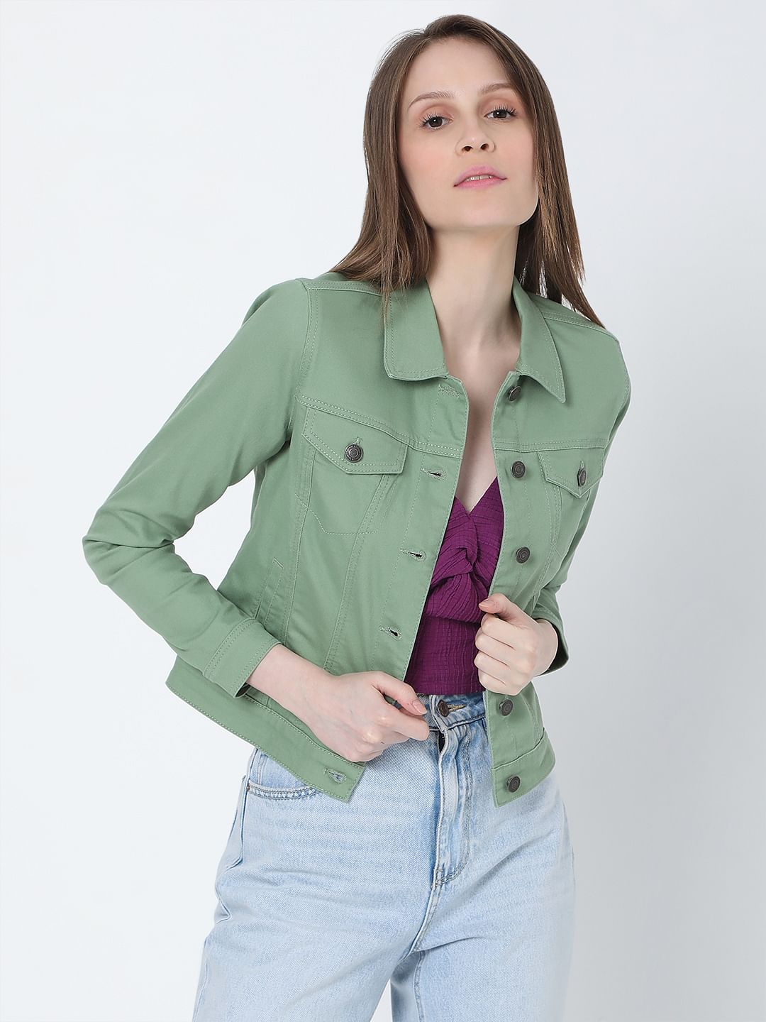 Green Denim Jacket