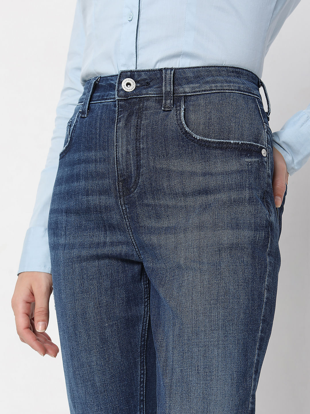 Black High Rise Distressed Wendy Skinny Jeans