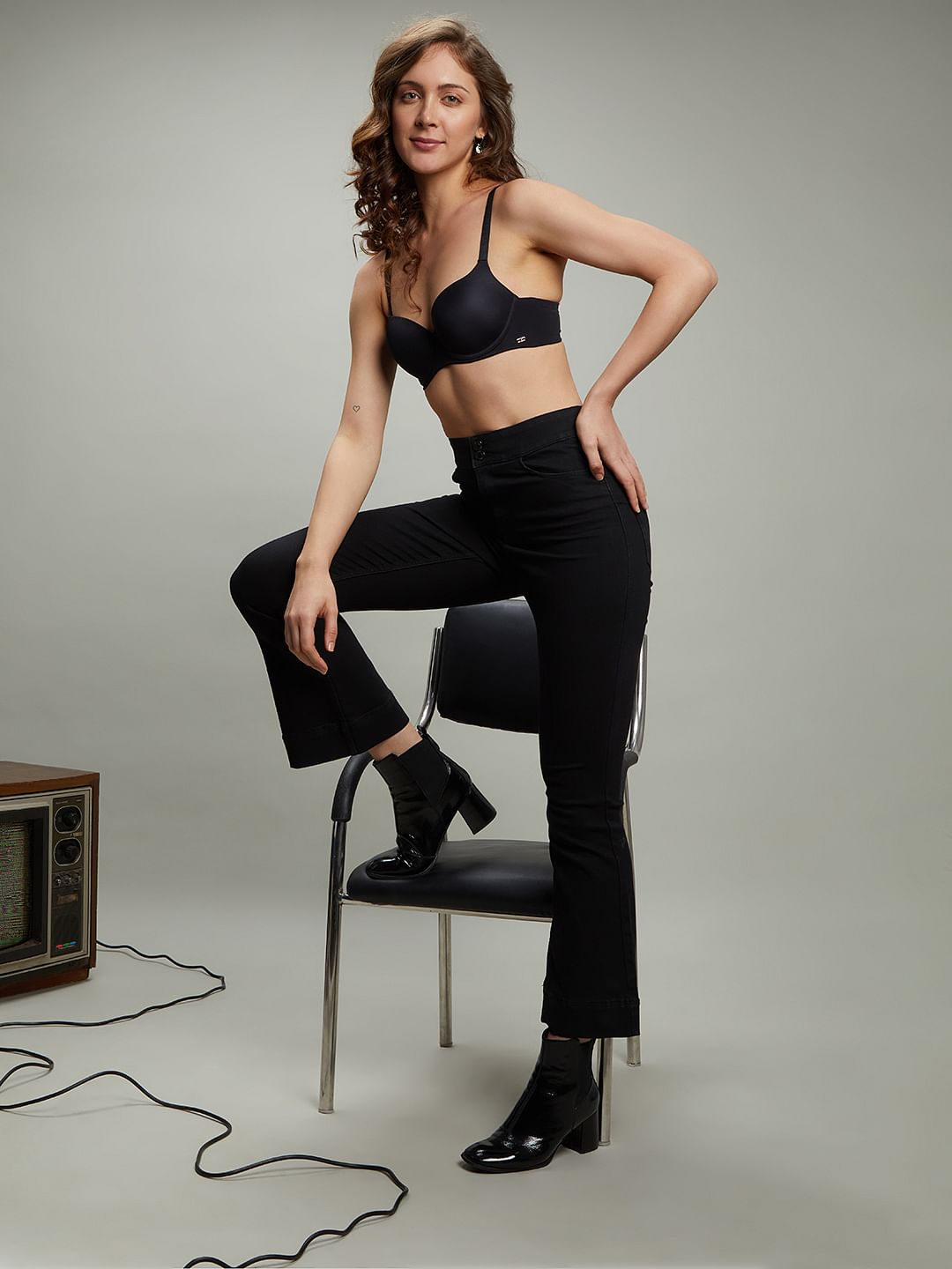 Intimates Black Padded Non-Wired T-Shirt Bra