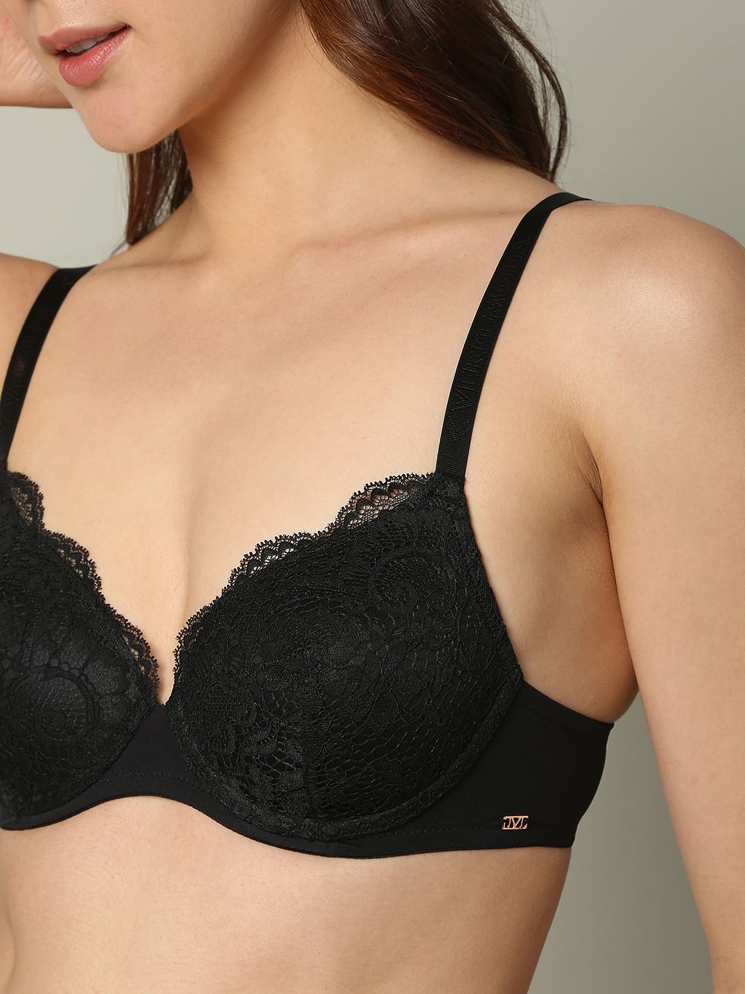Intimates Black Lace T-Shirt Bra