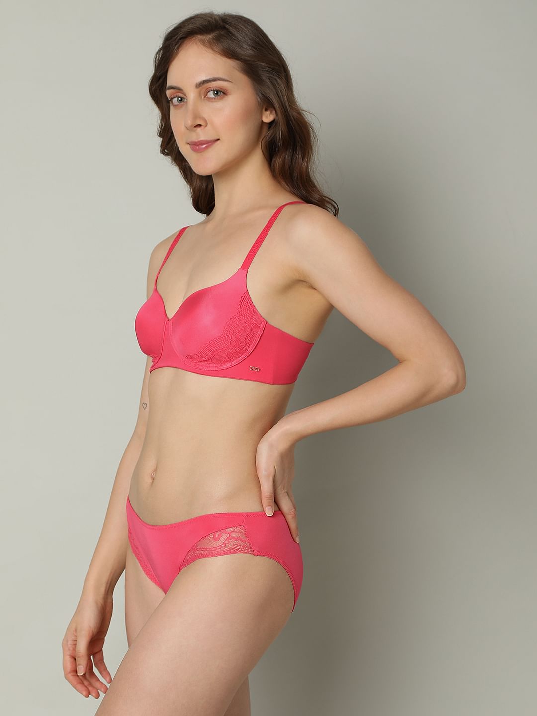 Intimates Pink Padded Non-Wired T-Shirt Bra