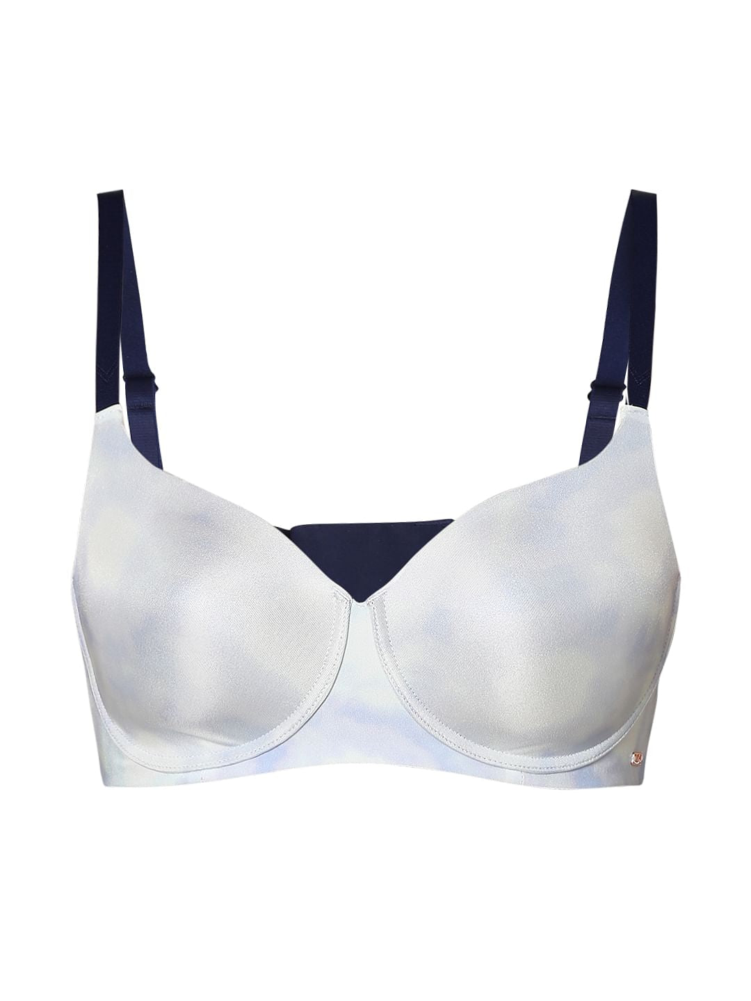Intimates Blue Printed Padded Non-Wired T-Shirt Bra