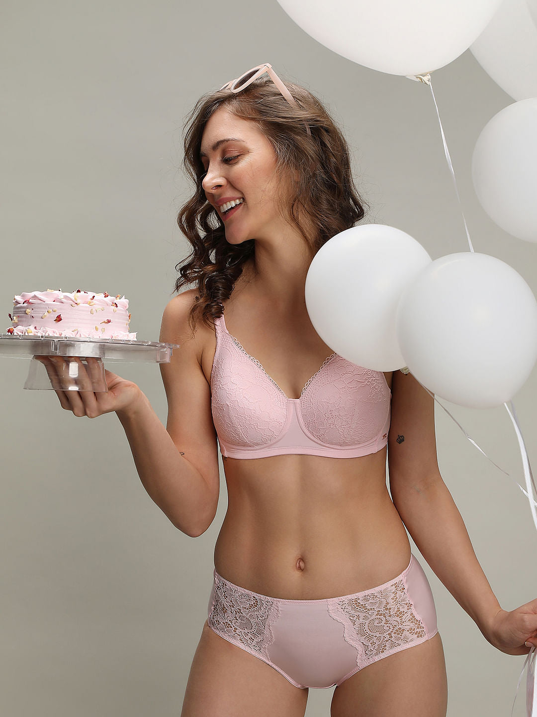 Intimates Pink Lace Detail Maxi Briefs