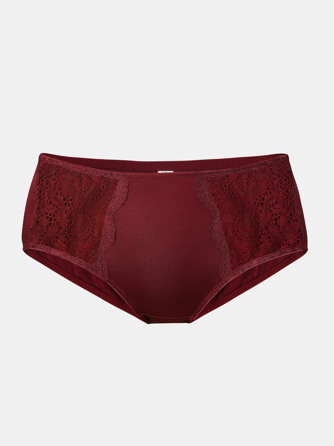 Maroon Lace Maxi Briefs