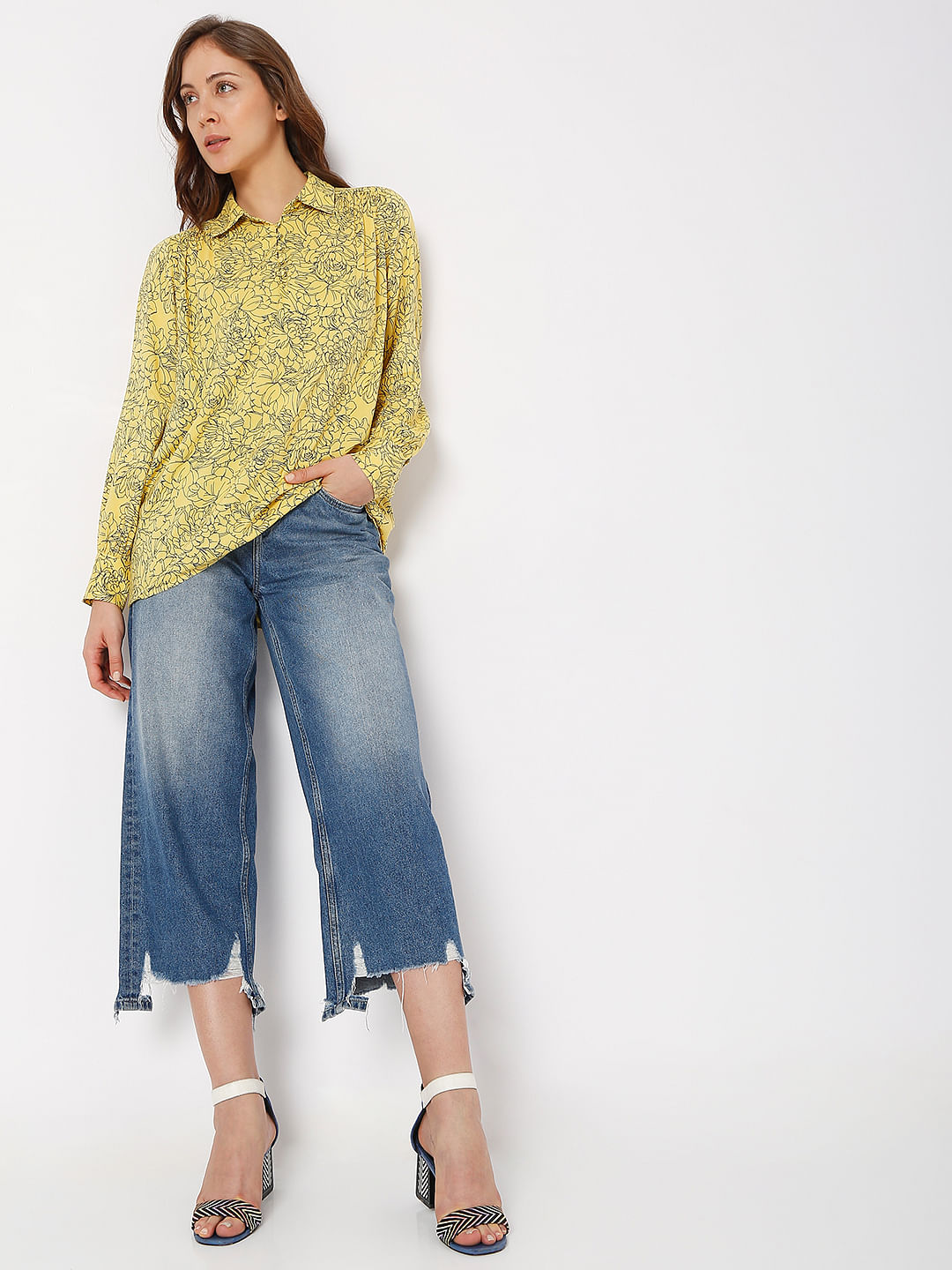 Yellow Printed Shirt