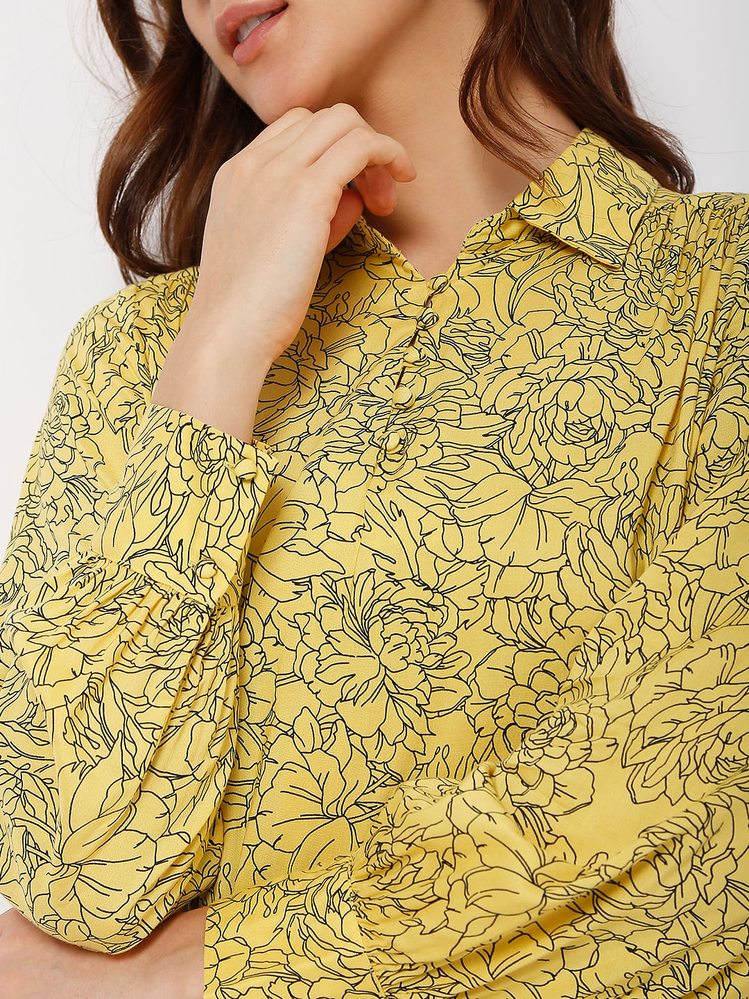 Yellow Printed Shirt