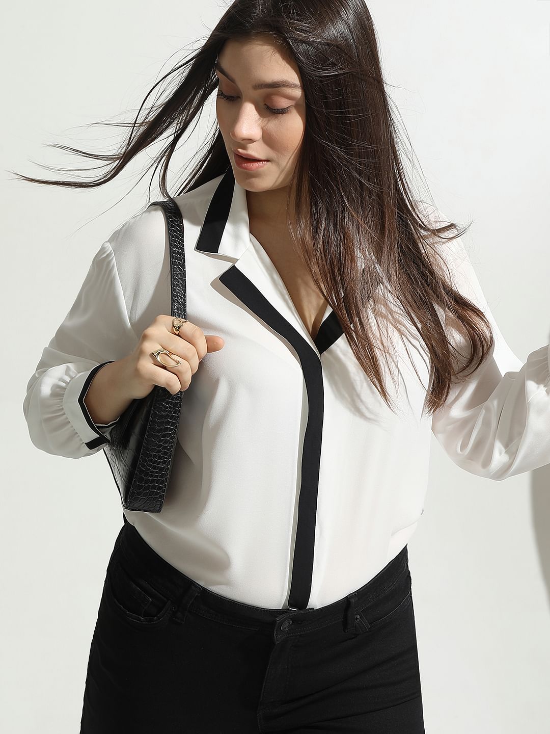 Curve White & Black Shirt