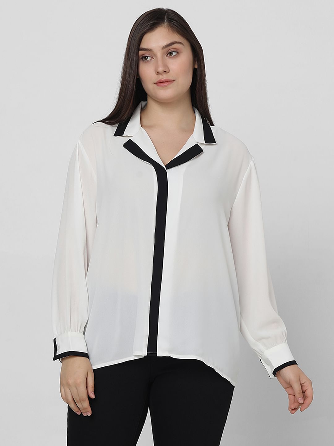 Curve White & Black Shirt