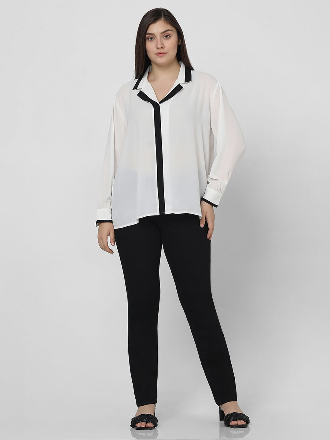 Curve White & Black Shirt