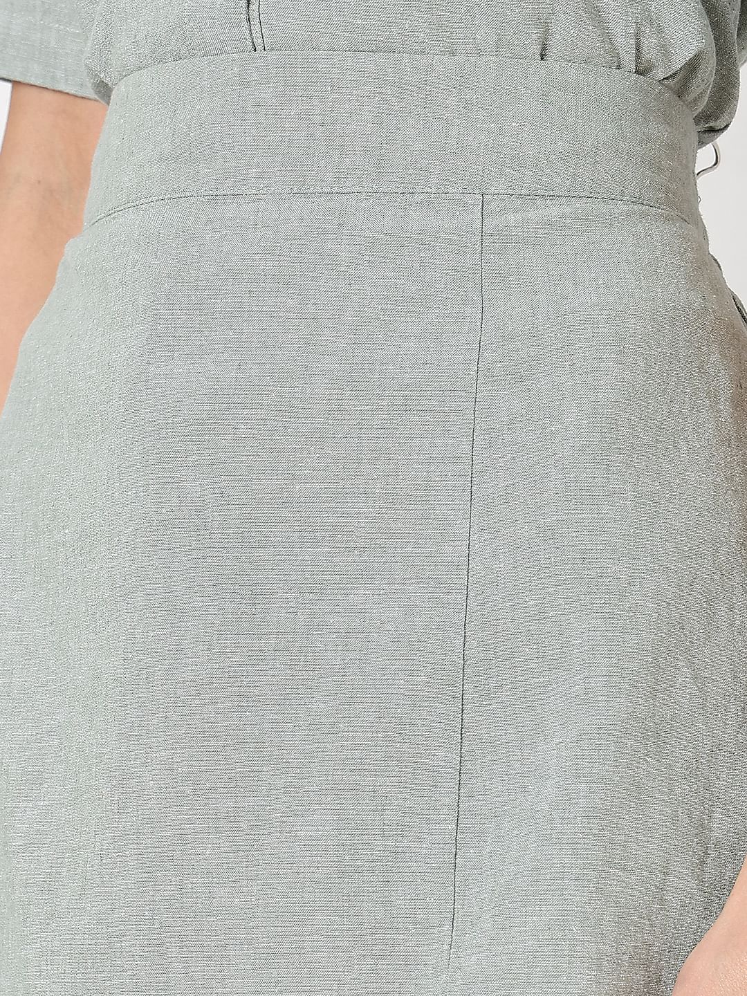 Light Green Co-Ord Set Short Skirt