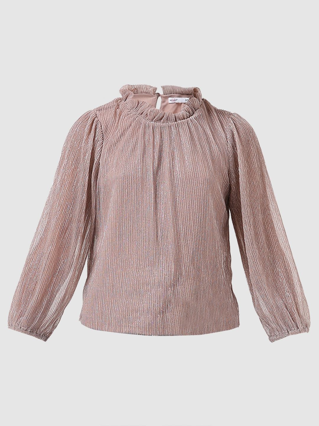 Girl Silver Lurex Shimmer Top