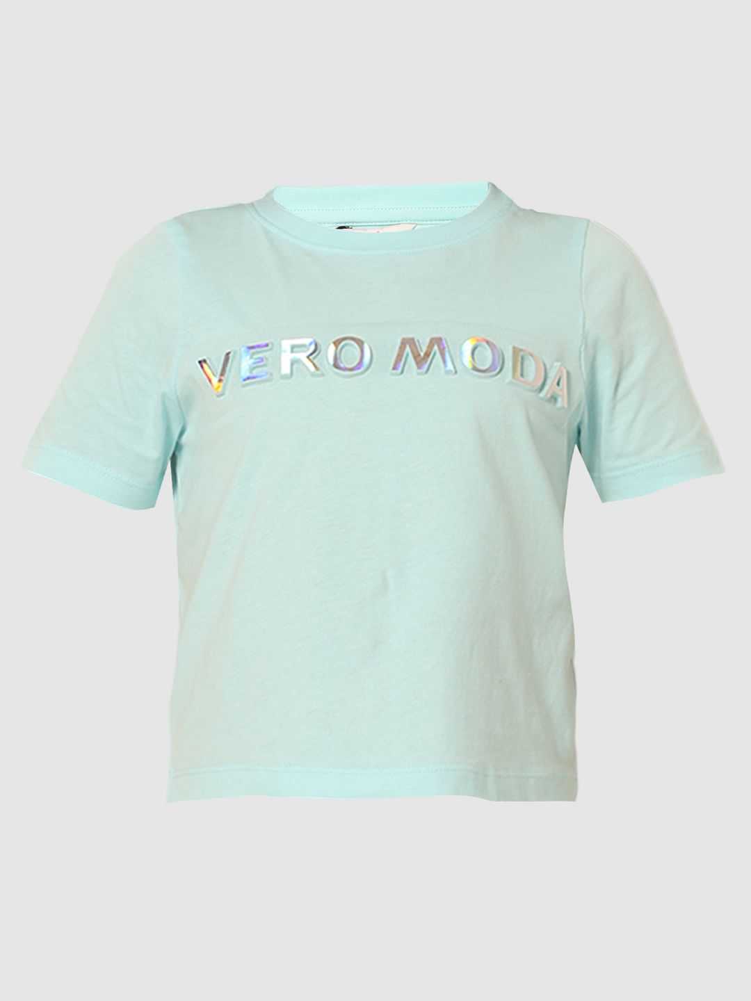 Girls Blue Logo Print T-Shirt