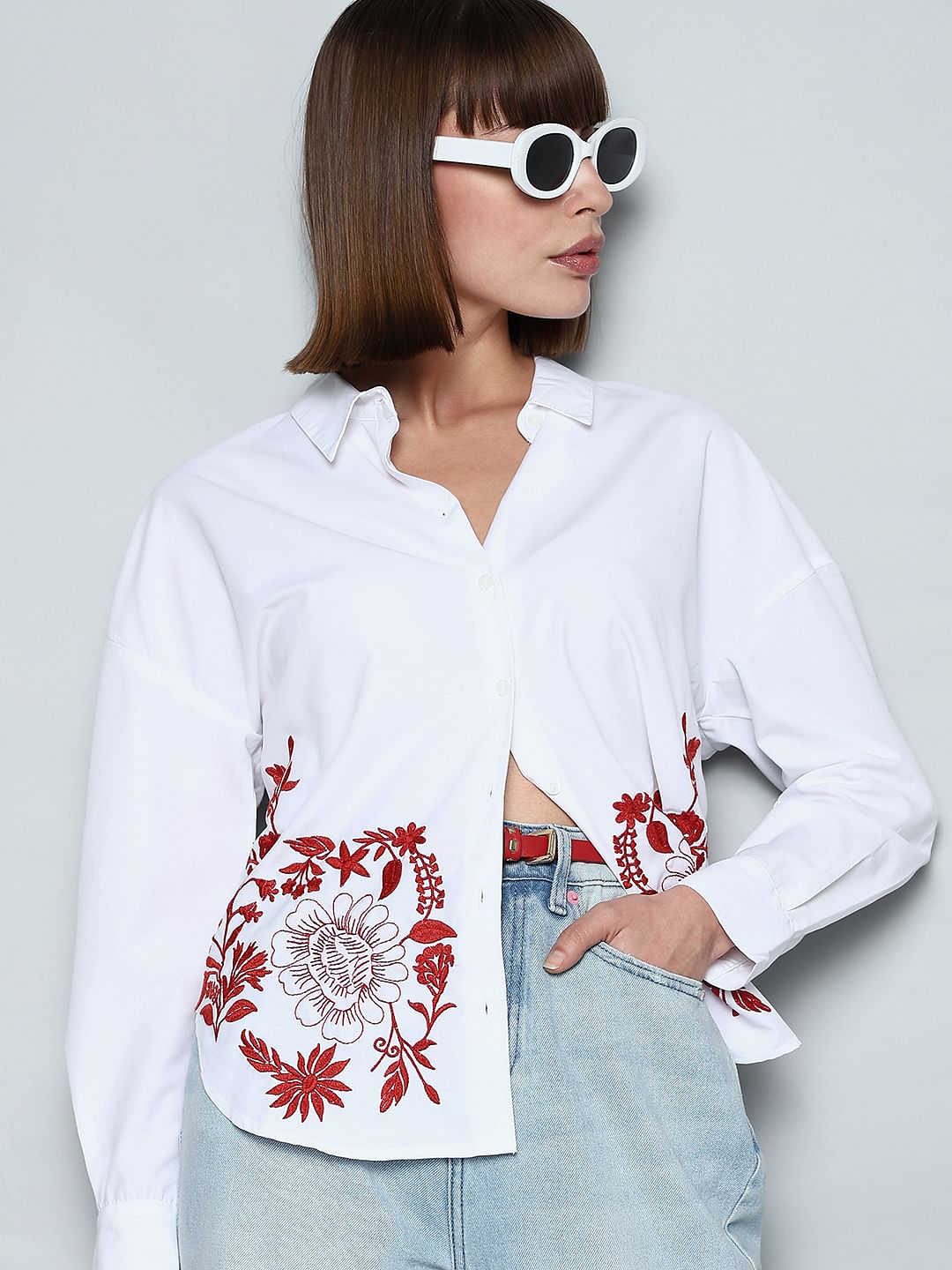 White Printed Shirt