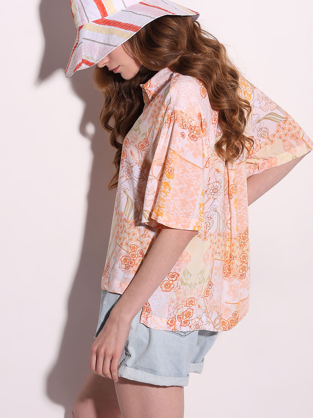 Peach Printed Shirt
