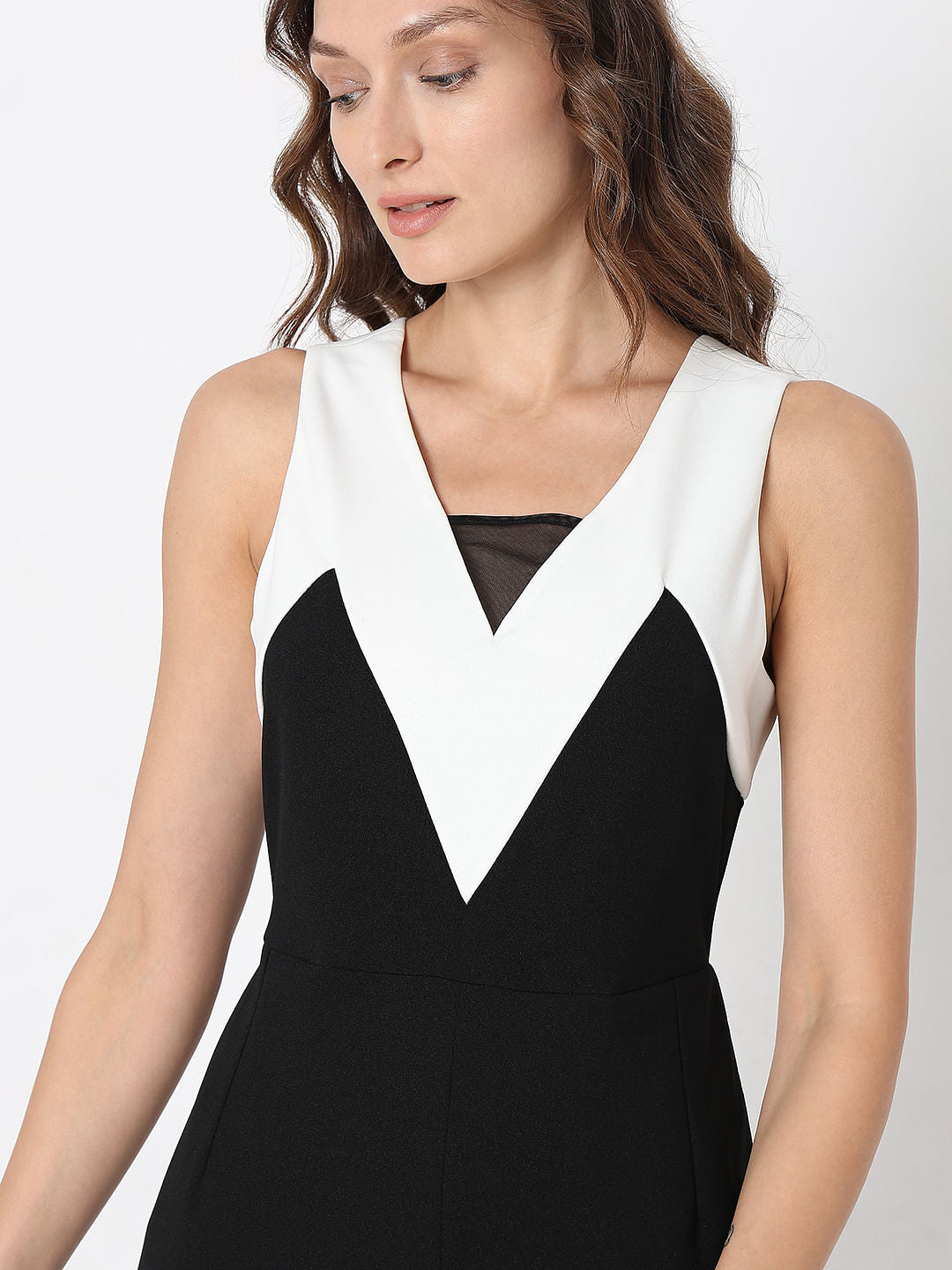Black Colourblocked Jumpsuit