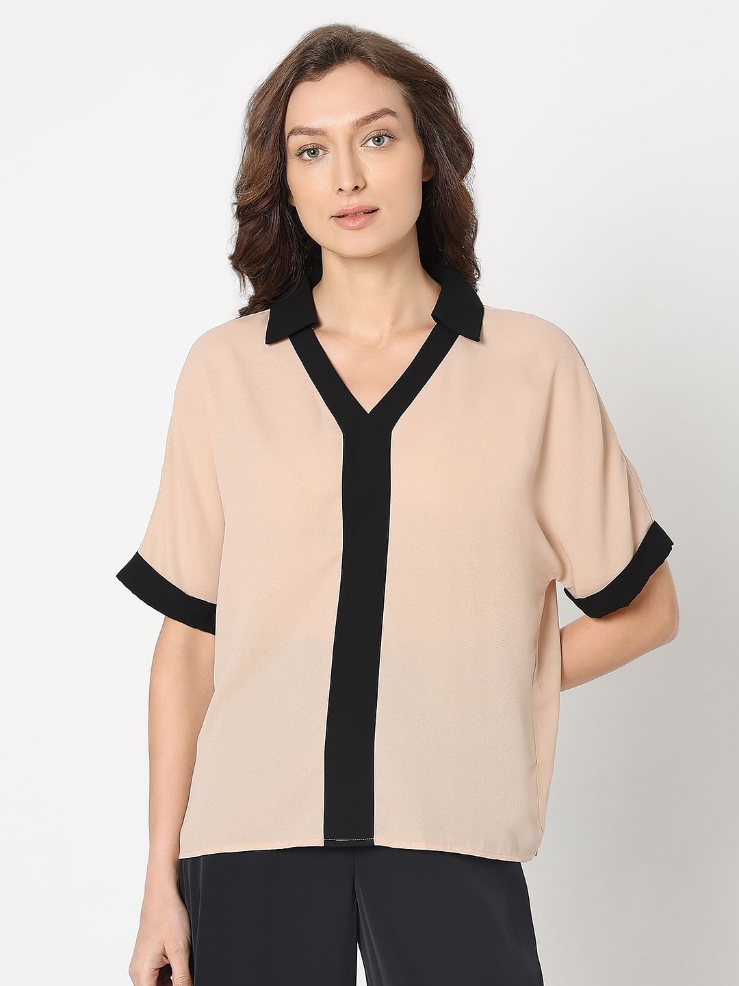 Pink Contrast Tape Top