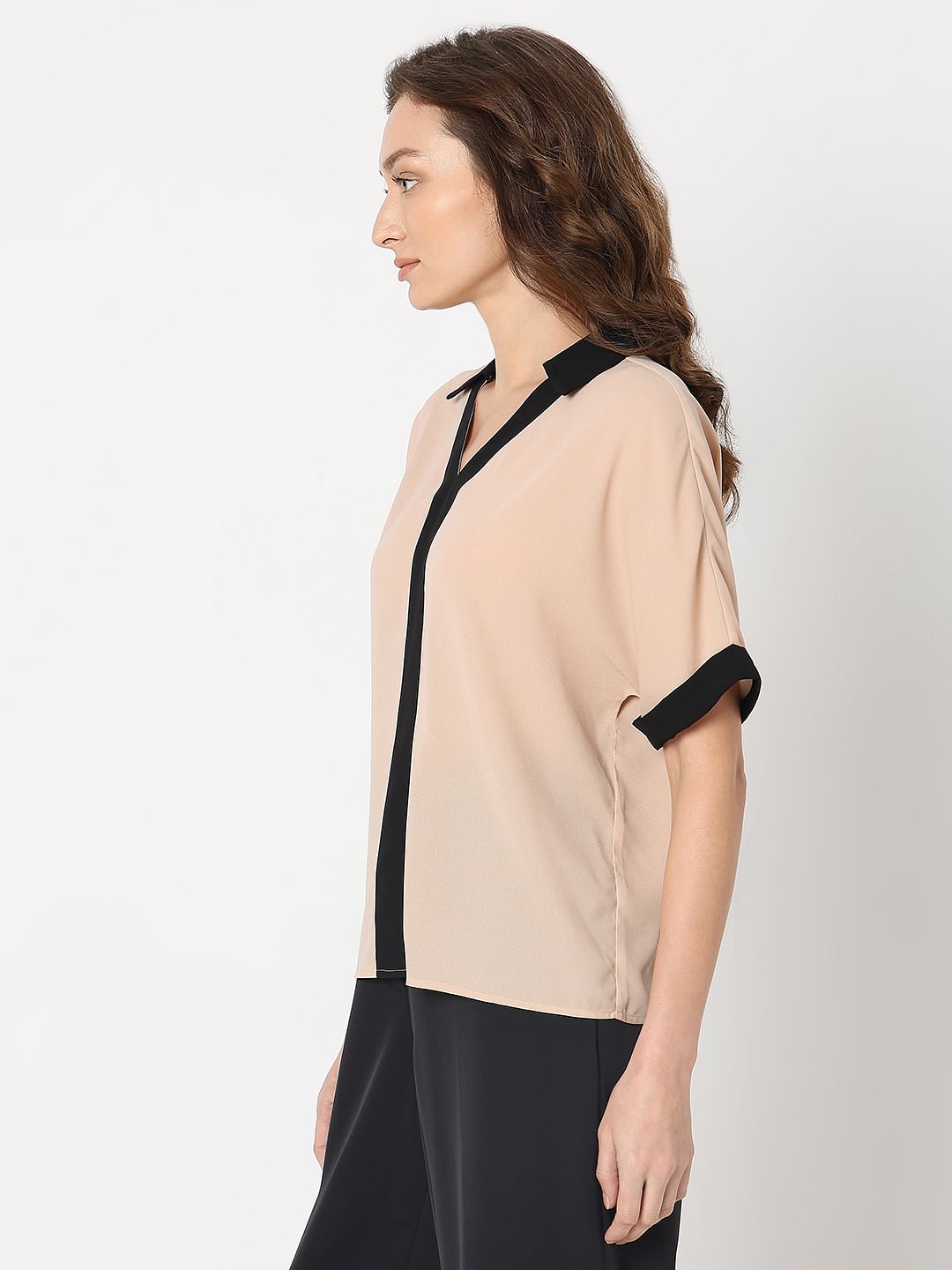 Pink Contrast Tape Top