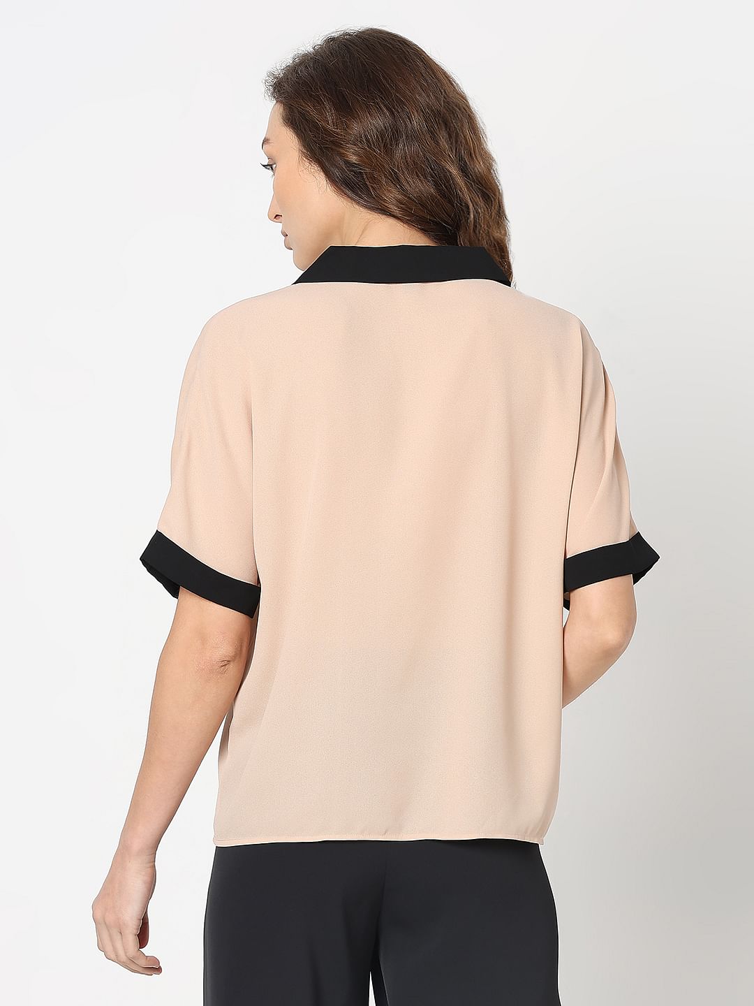 Pink Contrast Tape Top