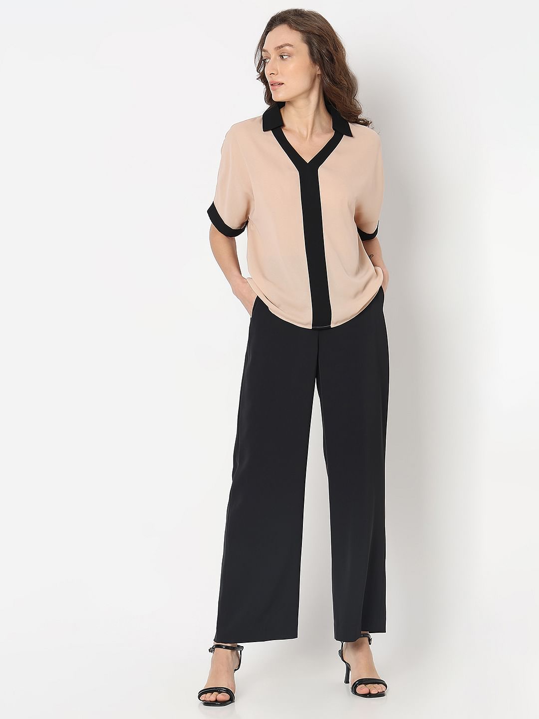 Pink Contrast Tape Top