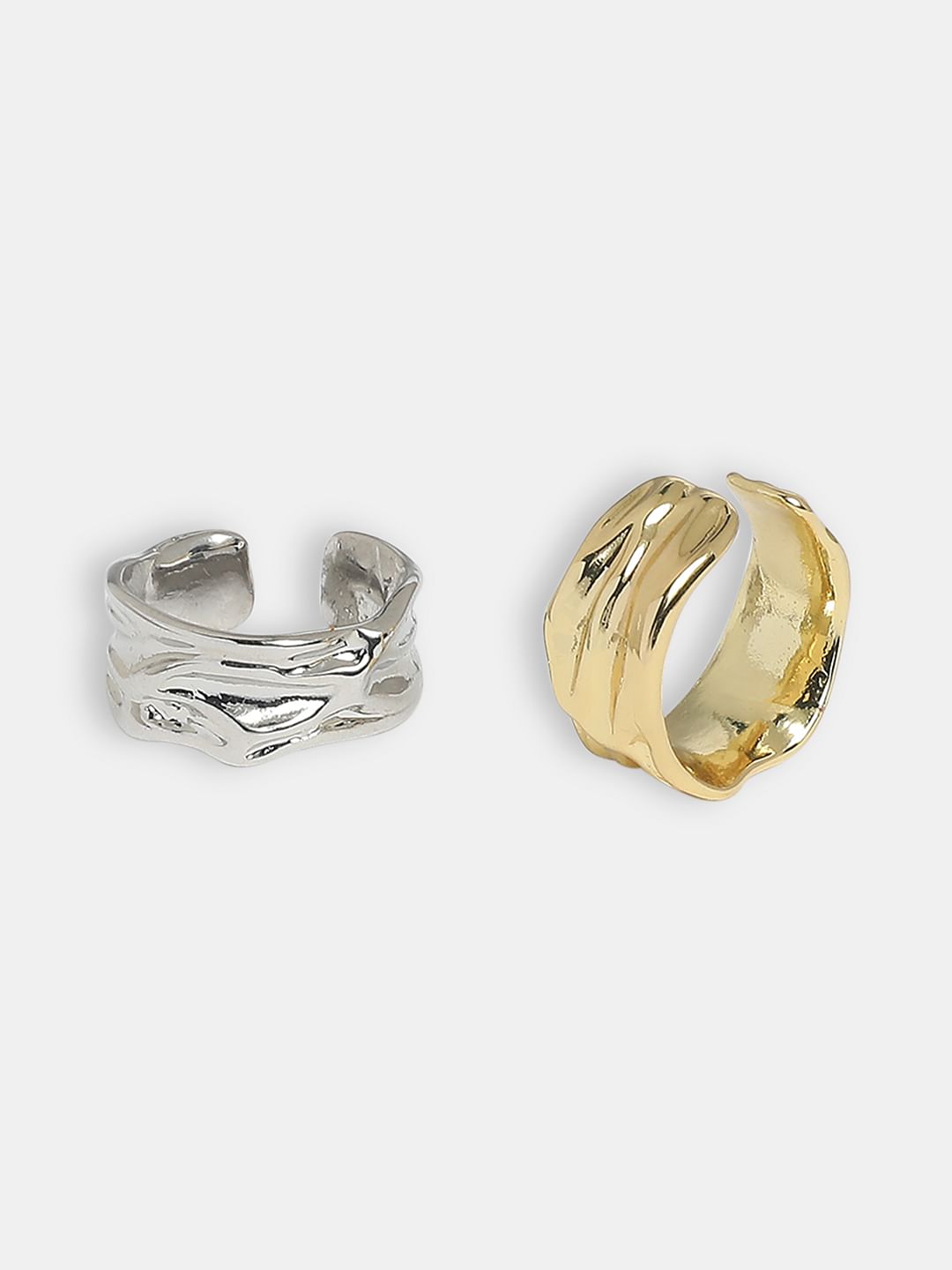 Pack Of 2 Rings - Gold & Silver