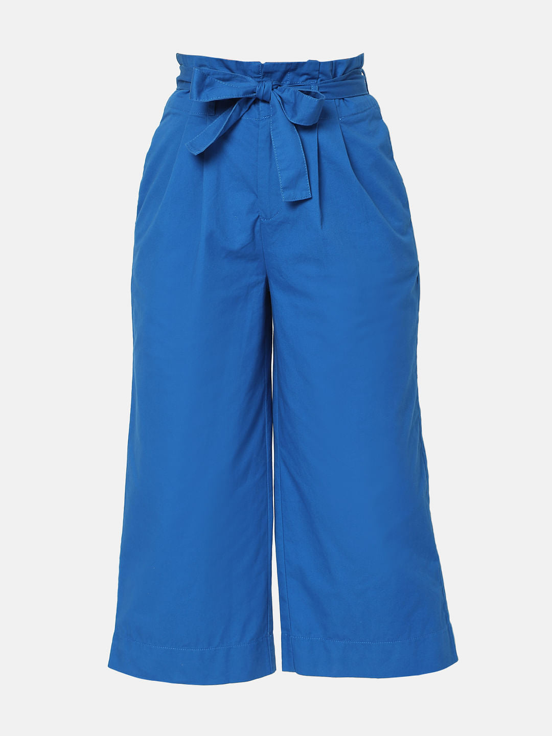 Blue Tie Up Culottes