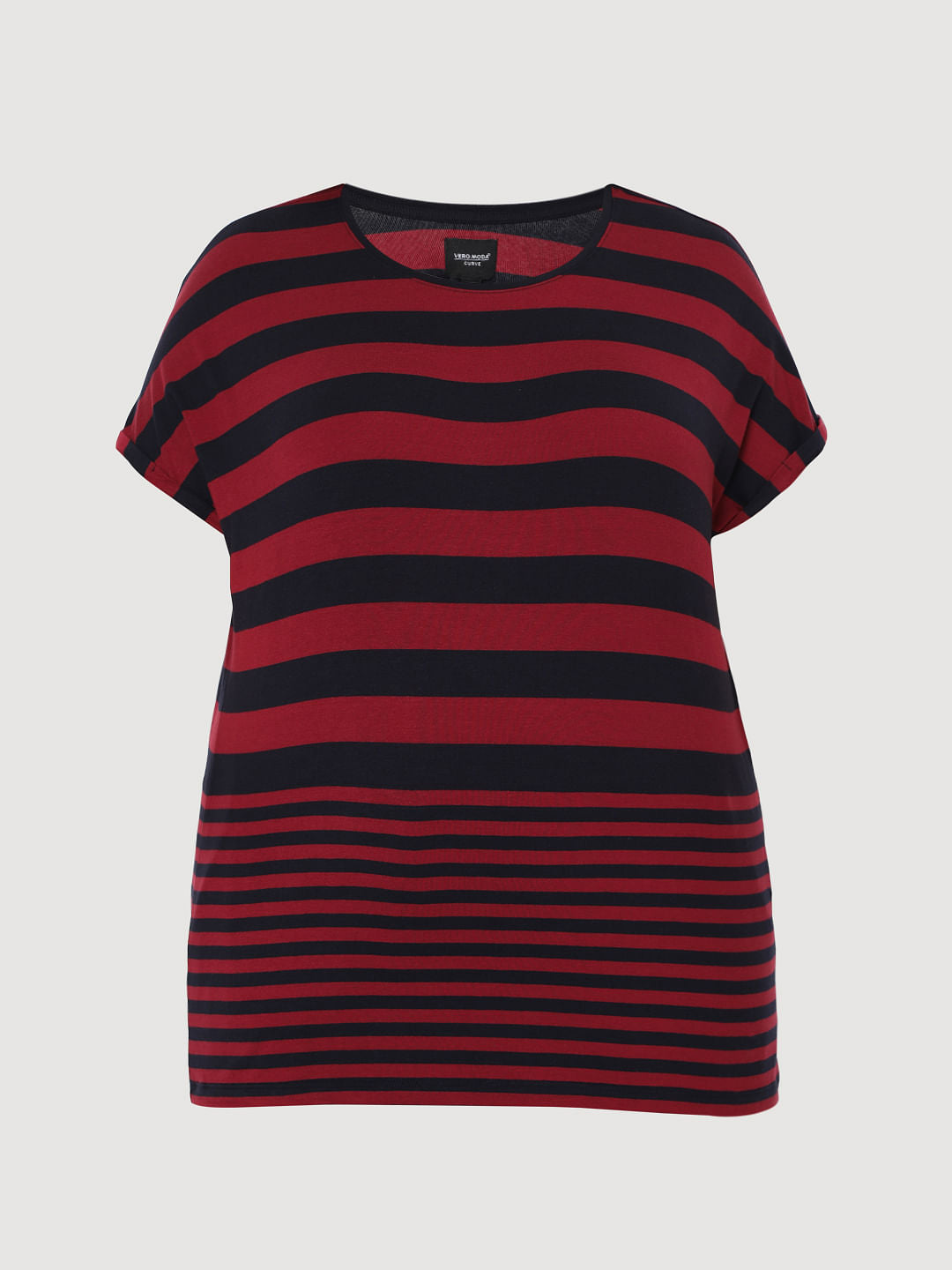Curve Red Striped T-Shirt