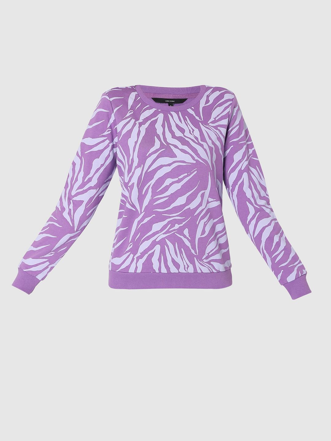 Purple Abstract Print Sweatshirt