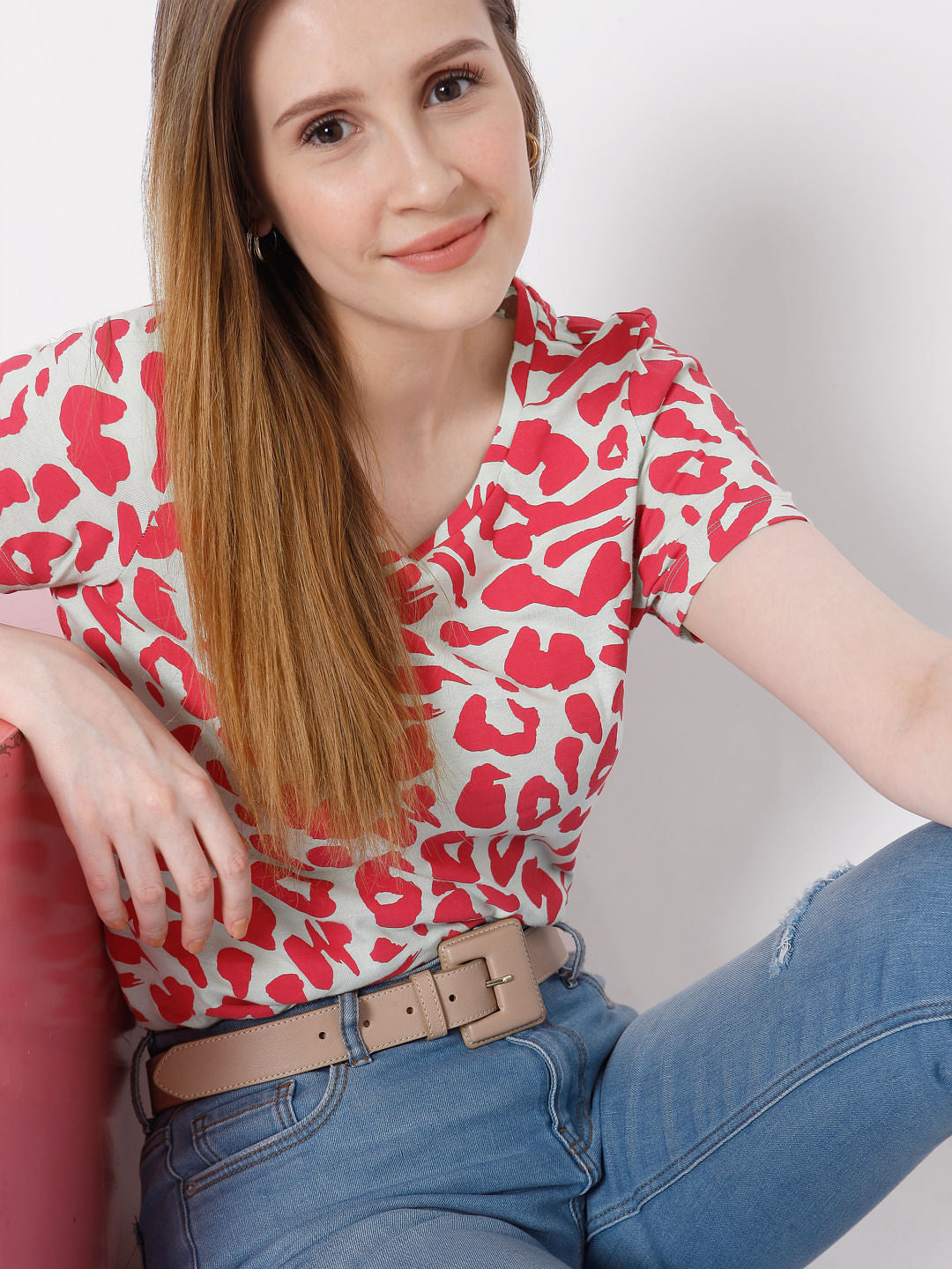 Pink Animal Print T-Shirt