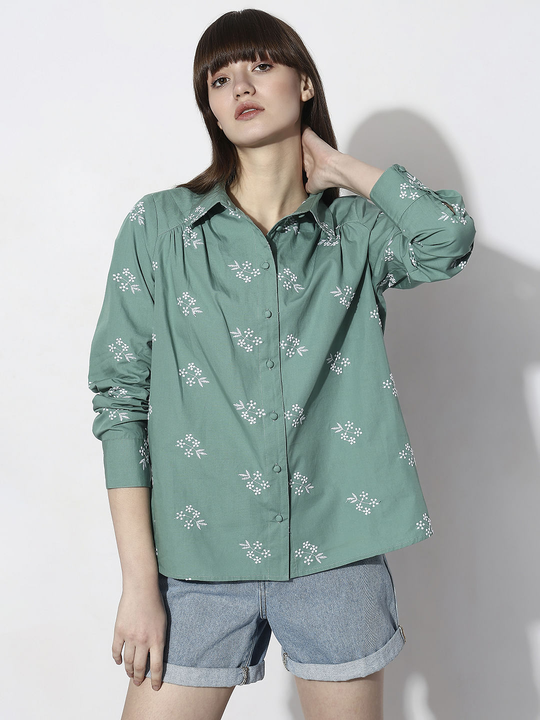 Green Cotton Shirt