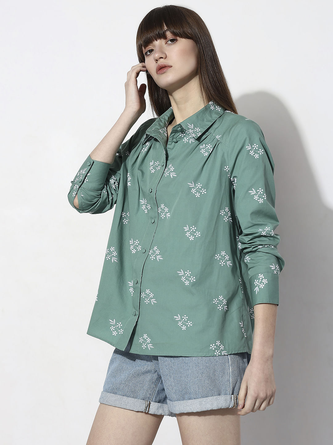 Green Cotton Shirt