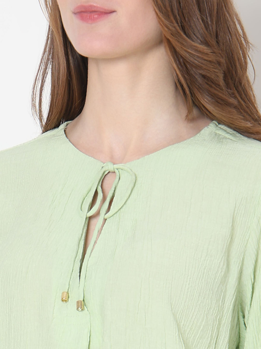 Light Green Textured Top