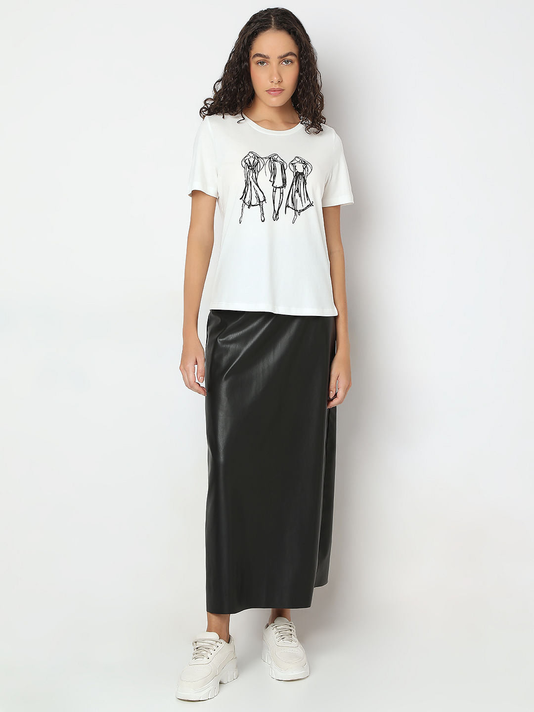 White Printed T-Shirt