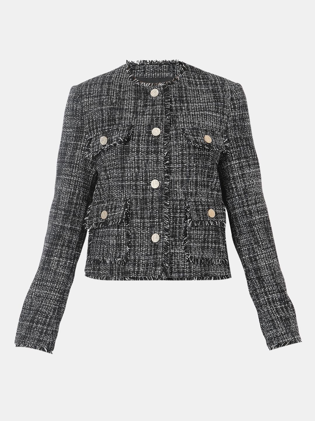 Black Jacquard Short Jacket